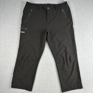 Patagonia Womens XL Black Softshell Hiking Cargo Pants Stretch Technical Outdoor